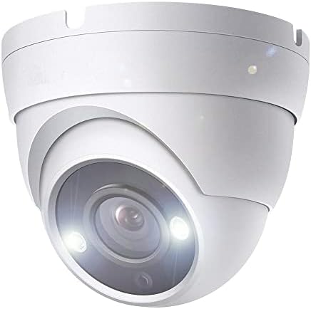 2MP HD Kupola TVI/AHD/CVI CCTV Megfigyelő Biztonsági Kamera Koax Látható Fehér LED lámpa, 24/7 Színes éjjellátó, 2.8 mm-es