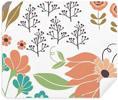 Fehér, Narancs Virág, Növény, Festék Telefon Képernyő Tisztító Szemüveg Tisztító Kendővel 2db Velúr Szövet