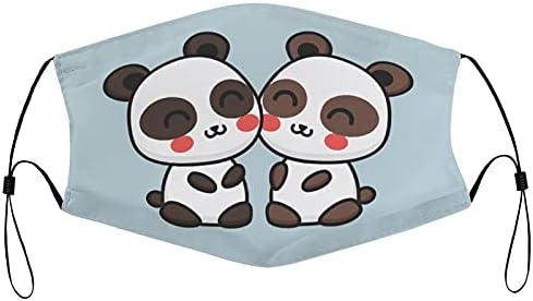 Creatitive Por Szája Kiterjed biztonsági Ruha Anyag Maszkok design Aranyos Pár Állat Rajzfilm Panda ajándék Karácsonyi ajándék