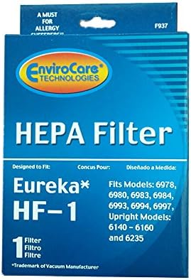 EnviroCare Csere HEPA Porszívó Szűrő, hogy illeszkedjen Eureka HF-1 Tartály 3 Szűrők