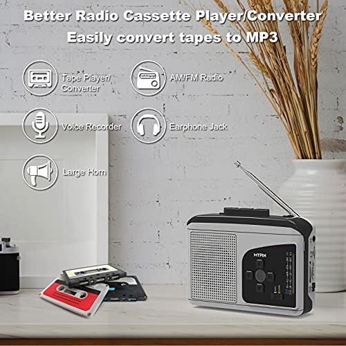 AM/FM Kazettás magnó Átalakító, Hangrögzítő, MYPIN Hordozható Walkman, Audio Kazetta, hogy a Digitális MP3 Converter Lejátszó, Beépített