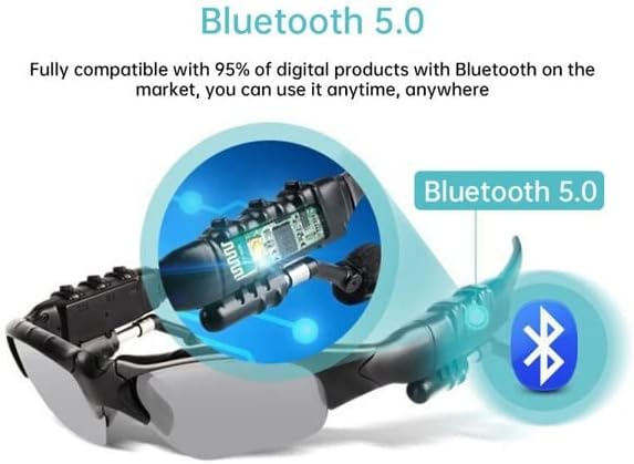 Bluetooth-2 az 1-ben Szemüveg, Mikrofon, Mobil USB Újratölthető Polarizált Fény Napszemüveg Fülhallgató Szemüveg Vezeték nélküli Fülhallgató
