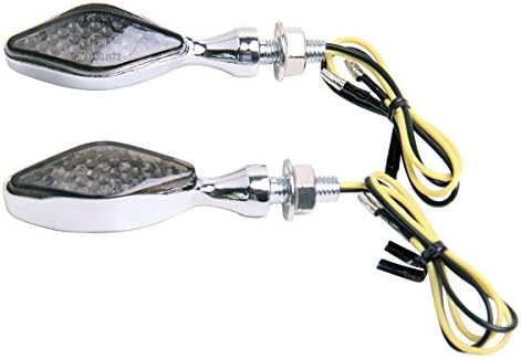 MotorToGo Chrome Rövid Szár mini LED lámpa Lámpák Mutatók Szemellenző Kompatibilis a 2004-es Honda CBR125R