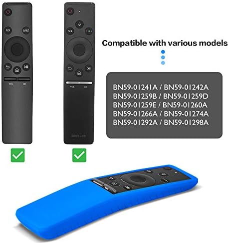 2 Csomag Szilikon védőtok TV Távirányító Fedelét Kompatibilis a Samsung Smart TV Távirányító BN59-Sorozat, védőtok Ütésálló Samsung