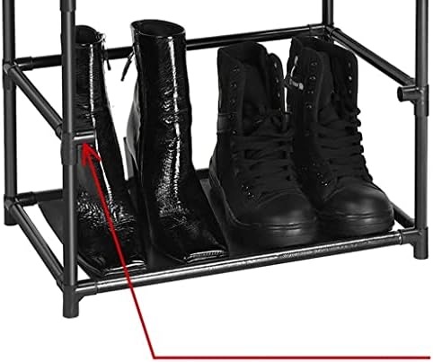 XIAOHESHOP Cipő tartó Tárolás Szervező Fém Keret Nem Szőtt cipősszekrény Por 10-Réteg Cipő Tároló Állvány Lehet Levehető helytakarékosság
