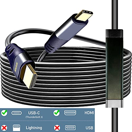 USB-C-HDMI Kábel, SZERELVÉNY 25 IC, 4K@60HZ C-Típusú HDMI MacBook Pro/Levegő, iMac, Galaxy S20 S10 S9 S8, Felület, Dell,