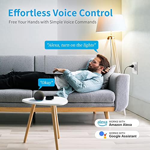 Syantek Smart Plug, Intelligens Otthon WiFi Egységek Kompatibilis Alexa, a Google Asszisztens a hangvezérlés, Távirányító
