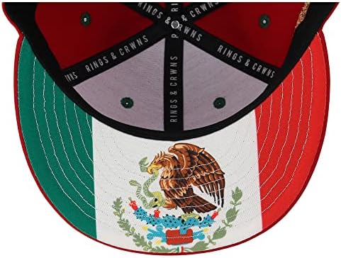 Gyűrűk & Crwns Mexikó Ország Büszkesége Logóval Ellátott Lapos Bill Kapitány