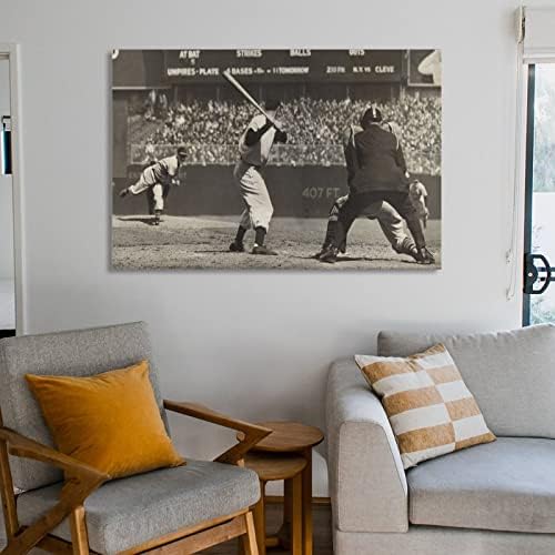 Cleveland indians Bob Ferrer Helyek New York Yankees Joe DiMaggio Fekete-Fehér Poszter Vászon Fal Művészi Nyomatok a Fali Dekor Room Decor