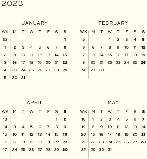 LEUCHTTURM1917 - Heti Tervező & Notebook Közepes (A5) 2023 extra füzet, a Haditengerészet (Január 1 - december 31-ig, 2023)