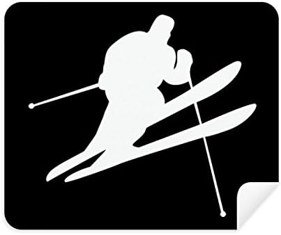 Síelés, Téli Sport Fekete Körvonal tisztítókendővel Képernyő Tisztító 2db Velúr Szövet