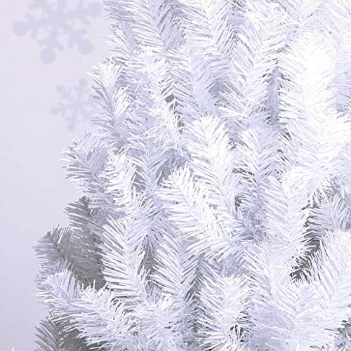 ZMDZA Fehér Karácsony Fát, Mesterséges karácsonyfa Fenyő Fa, Fém Lábak Tökéletes Fedett, valamint Szabadtéri Ünnepi Dekoráció (Méret : 120cm)