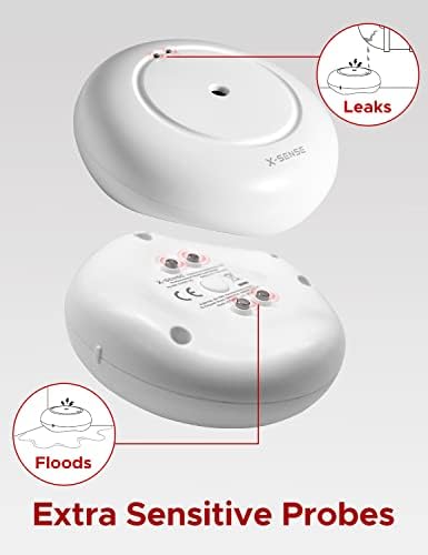 Víz Szivárgás Érzékelő, X-Értelemben Víz Érzékelő, Riasztó, Mini Víz Érzékelő Riasztás 110 dB Audio Riasztó, elemes, Víz