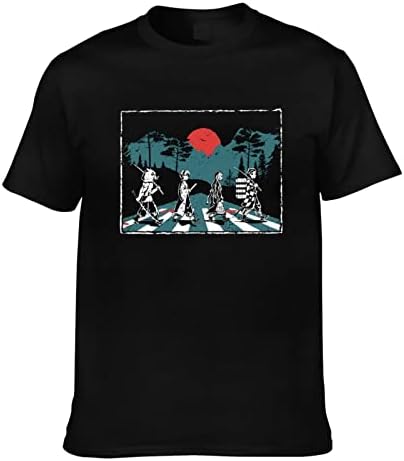 Dem-Anime-VADÁSZ Póló Abbey Road Tanjiro Nezuko Zenitsu Inosuke Pamut Személyzet T-Shirt Anime a Felnőtt Unisex Férfi ruházat
