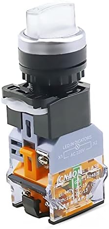 KQOO LA38-11XD/2 Rotary Nyomógomb Kapcsoló a lámpa 22MM 2 Pozíció 3 Pozíció Reteszelés LED-es gomb kapcsolók Többszínű Választható (Szín