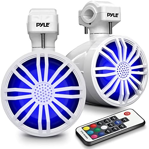 Pyle-t, Bluetooth-Vízálló Off-Road Hangszóró - 3.5 40W Tengeri Osztály Woofer Sound System w/RGB Lámpa, Teljes körű Külső Audio Sztereó