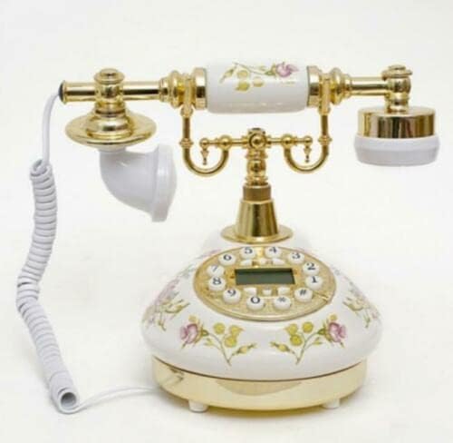Vintage Antik Retro Hívófél-AZONOSÍTÓ Kézibeszélő Asztal Kerámia Fehér Telefon Handfree