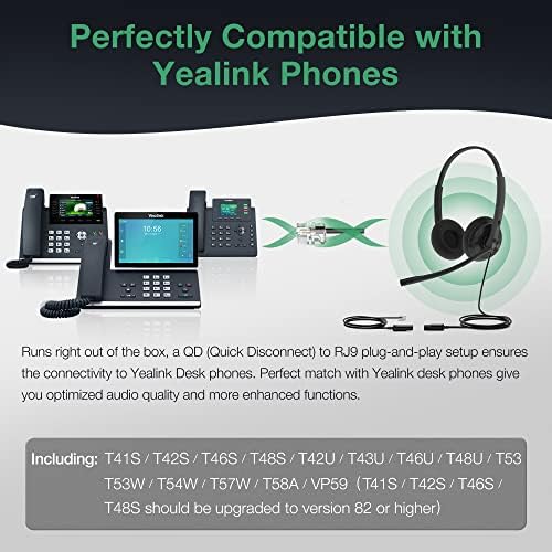 Yealink Telefon Fülhallgató Fülhallgató Kompatibilis Yealink a Cisco, Avaya Telefonok Polycom Grandstream Snom VoIP Telefon Telefon