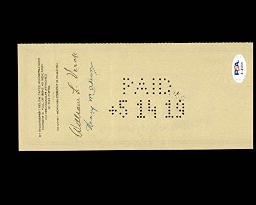 William Veeck PSA DNS Aláírt x2 Chicago Cubs Ellenőrizze 5-15-1919 Autogramot 2