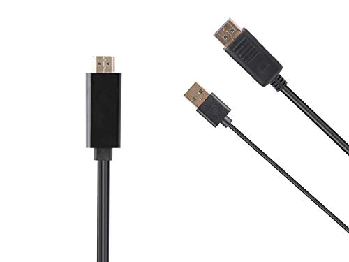 Monoprice HDMI DisplayPort 1.2 Kábel - 3 Méter | 4K@60 hz-re, Blu-ray lemezlejátszó/videojáték-Konzol/Apple TV/Laptop Számítógép