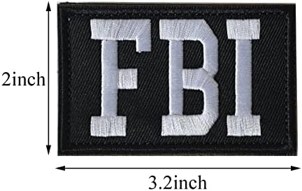 TACVEL 2 Db FBI Javítás, Hímzett Applied Hook & Hurok Patch Sapka, Táska, Ruha, Mellény, Katonai Egyenruhák, Taktikai Fogaskerekek