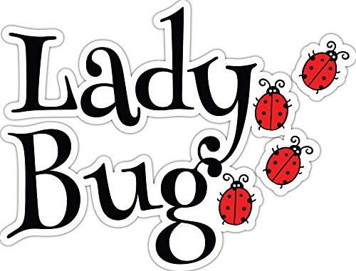 4 Minden Idők Lady Bug Autóipari Autó Matrica az Autók, Teherautók, Laptopok (8.0 W x 6.1 H)