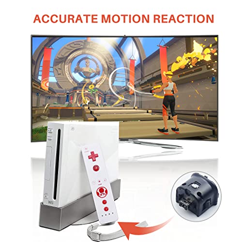 Aiifunlvoo Wii Motion Plus Függelék Kompatibilis a Wii Kontroller, 2 DB Wii Motion Plus Adapter Érzékelő(Fekete)