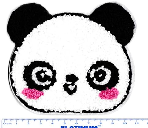 Nagy Chenille Elpirult Panda Ing Javítás 11cm - Gyermekek - Lányos - Foltok - Pulóver - Kardigán - Medve - Imádnivaló