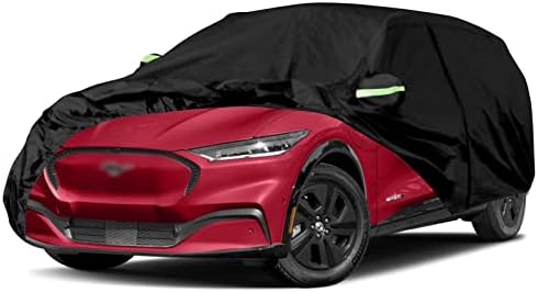 Vízálló Autó terjed ki, Cserélje ki a 2021-2023 Ford Mustang Mach-E, 6 Rétegű Minden Időjárási Egyéni-fit Autó fedezet a Cipzár Ajtót, Szellőző