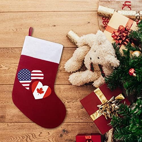 Kanada amerikai Zászló Karácsonyra Karácsonyi Zokni Tok Ház Családi Karácsonyi Dekoráció