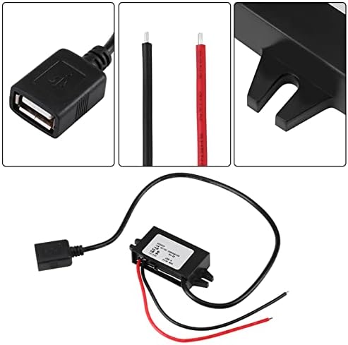 12v USB Adapter, USB-Lépésre Le Átalakító DC Konverter Buck Modul, 1db DC-DC Buck Adapter 12V/24V-USB 5V 3A Konverter, Szabályozó Kábel