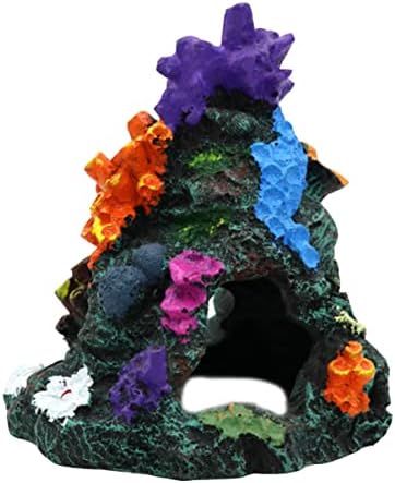 Ipetboom 2 db Dekoráció, Akvárium Rock Kiegészítők Korall Teknős Rák Hideaway Élethű Színes Játék Válogatott Moss Elrejteni Barlang Hüllő