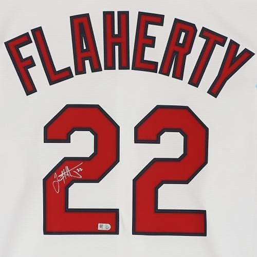 Keretes Jack Flaherty St. Louis Cardinals Dedikált, Fehér Nike Replika Jersey - Dedikált MLB Mezek
