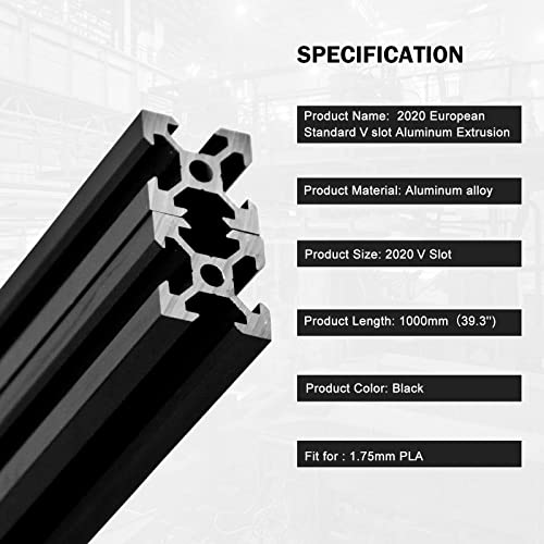 10DB V Foglalat 2020 Alumínium Extrudált Európai Szabvány 1000mm(39.3) Hossza Eloxált Lineáris Vasúti CNC DIY 3D-s Nyomtató, Ipari
