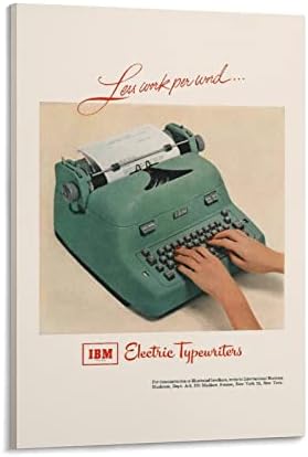 Elektromos Írógép Reklám - Klasszikus Reklám Nyomtatás - 1950-es évek Írógép Poszter, Klasszikus Fali Vászon Művészi Nyomatok a Fali Dekor