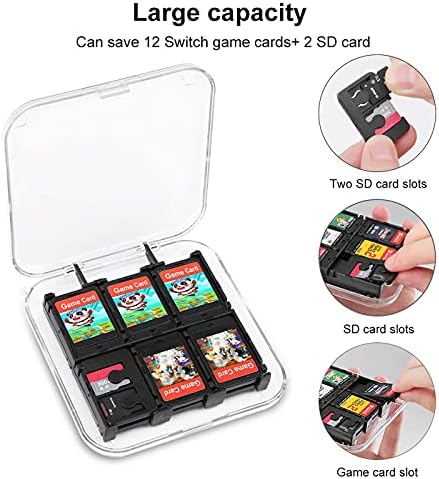 Baszd Meg Kifogásokat Játék Kártya Esetben Nehéz Védelmi Szervező Box Nintendo Kapcsoló (12 Slot Tiszta Shell)