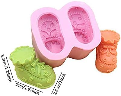 3D Bébi Cipő Szilikon Fondant Formákat a Torta Díszítő Csokoládé, Kézzel készített Penész Torta Fondant Díszítő DIY Penész, Gyertyát,
