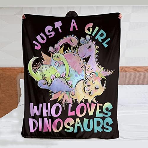 Csak Egy Lány, Aki Szereti a Dinoszauruszok Takaró Aranyos Dinoszauruszok Dekoráció Takarót Ajándékok Lányoknak Szuper Meleg Puha Plüss
