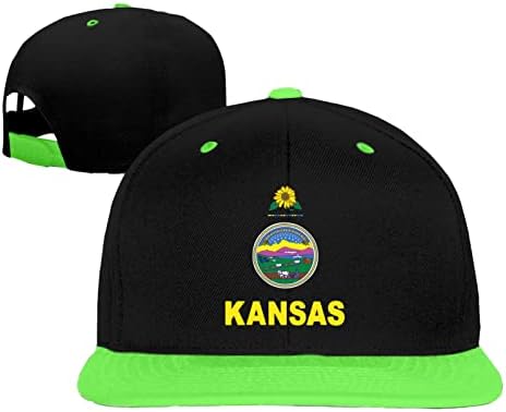 HIFENli Kansas Állami Zászló Hip-Hop Kap Futó Sapka Fiúk Lányok Sapkák Baseball Sapka