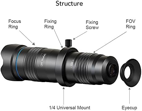 HOUKAI Optikai Telefon Kamera Lencséje 28X Telefotó Zoom Objektív Monokuláris Mini Képkeret, Állvány az Összes Okostelefon