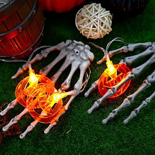 MOUDOAUER Halloween Tök Fények, 20 LED Lámpás a Halloween Fények elemes Lámpák Kiegészítőt Halloween Dekoráció