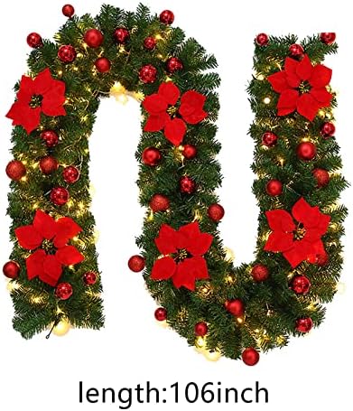 Karácsonyi Virág Szőlő Fa String Rattan Lépcső Karácsonyi Dekoráció Mesterséges Koszorú Lakberendezés Ajtó Frontok