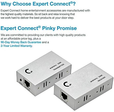 Szakértő Connect | 4K 330ft HDMI Extender Át Cat5e / Cat6 / Cat7 Ethernet Kábel, 1080p, 3D