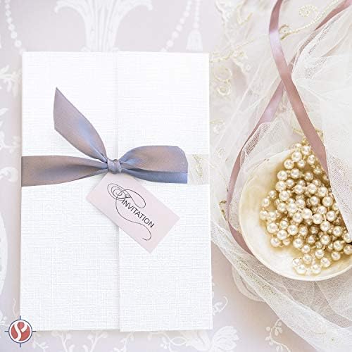Fehér Vászon Mintás Speciális Karton | Üres Vastag, 8 1/2 × 11 Nehézsúlyú Kártya Esküvői Meghívók, Bejelentések, Üdvözlőlapok