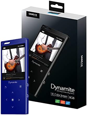 SAMVIX Dinamit MP3 Lejátszó, 8 GB, Bluetooth, érintőgombok, Hangrögzítő, Hangszóró, Kóser MP3 lejátszó, Rádió Nélkül, se kép,