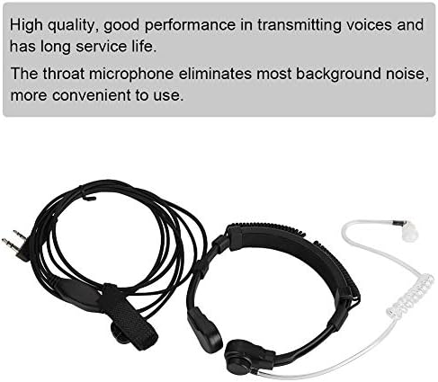 FECAMOS Fülhallgató, Headset zajcsökkentés Könnyen Használható, Kényelmes Átlátszó Csövet Kettős Mikrofon Jeladó a Testőr a vezérlőmező