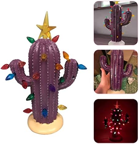 Karácsonyi Dekoráció Gyanta Karácsonyi Otthoni Dekoráció Fa Nosztalgikus Kaktusz, Kaktusz Fa CactusLighted Karácsonyi Kaktusz