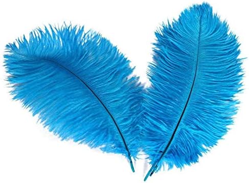 Zamihalaa 10-200pcs/sok-Tó Kék Bolyhos Strucc-Toll 15-70cm DIY Ékszerek Tollak a Kézműves, Hogy&Esküvői Parti Dekoráció