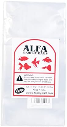 ALFA Halászati Táskák Kerek Sarkok Alsó szivárgásmentes, Átlátszó Műanyag Hal Zsákok Mérete 6 Cm Tengeri Trópusi Halak Közlekedés a
