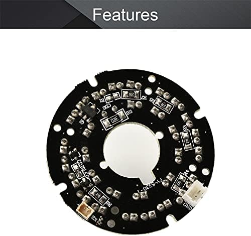 Othmro 2db 30 IR LED-Segédfény, Biztonsági Kamera 30Degrees IR Led Kerek Lemez IR Infravörös Fénnyel Megvilágító Tábla Izzó